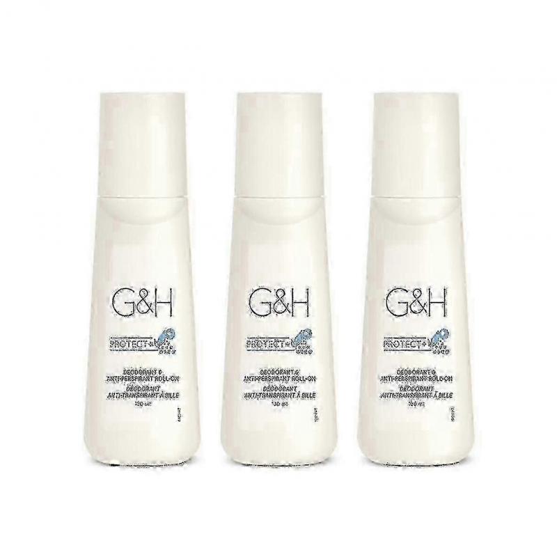 X 3 Flasche Gh Protect+ Deodorant Antitranspirant Roll-on Größe 100 ml.