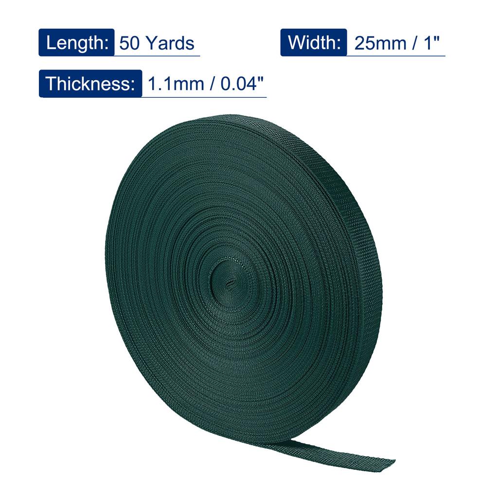 50 Yards 25mm Polypropylene Webbing Strap Belt Tape Heavyweight Strapping Band for Outdoor Tent Accessories Sewing Bag Luggage