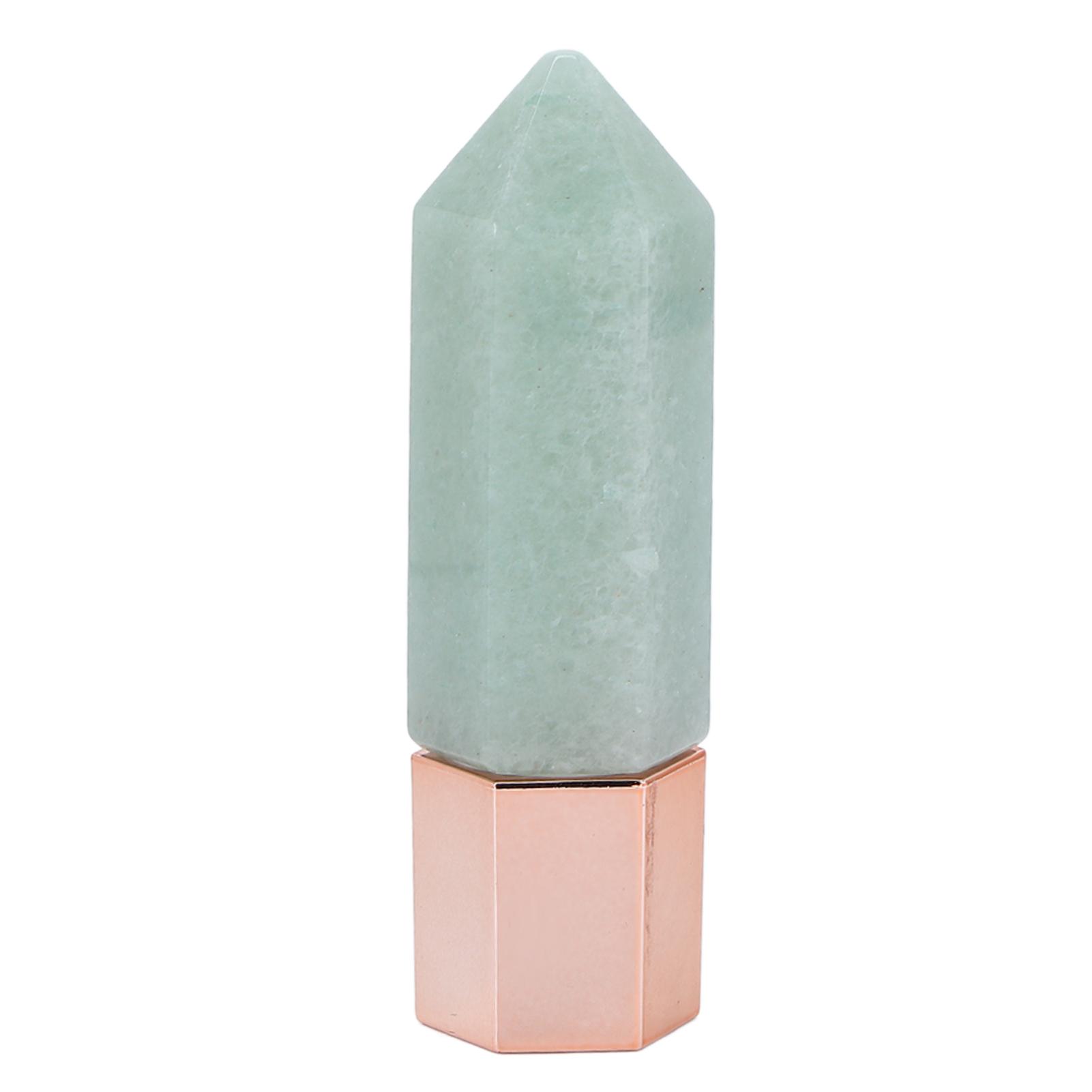 

Ролик для массажа лица в форме шестигранной призмы, флакон для эфирного масла, скребок, массаж, уход за кожей лица зелёный