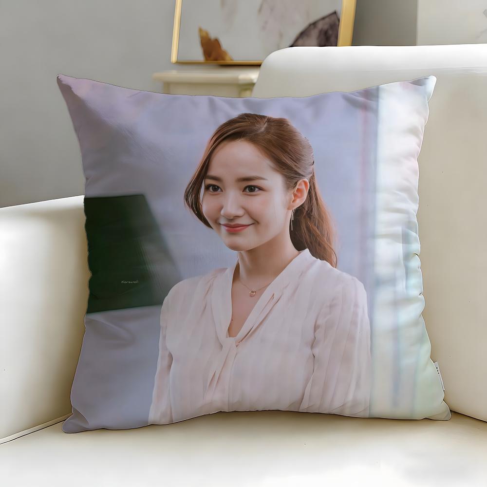 popular actress Park Min Young Cushion Cover Soft  EasyWash Pillow Case  Versatile for Couch Bed Travel and Office