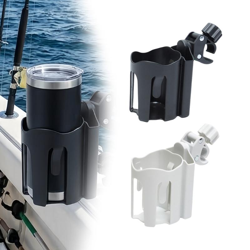 Marine Cup Rack with Phone Slot, Tube Grip Mount for Drink and Phone Use, Daily No-Drill Mounting for Round Tubing