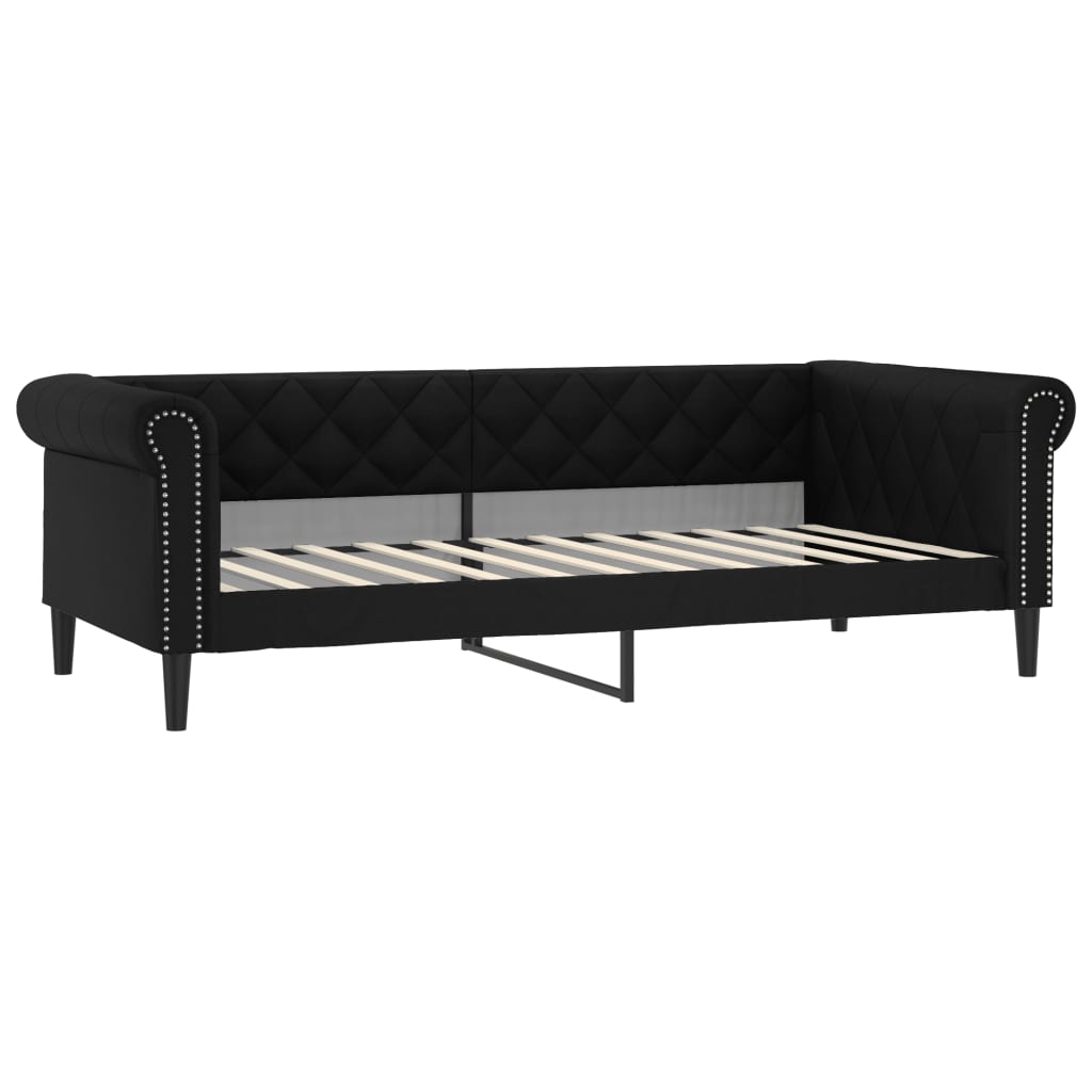 Daybed Black 80x200 cm Artificial Leather