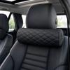 Perforated Leather Neck Pillow with Diamond Quilted Pattern High Density Car