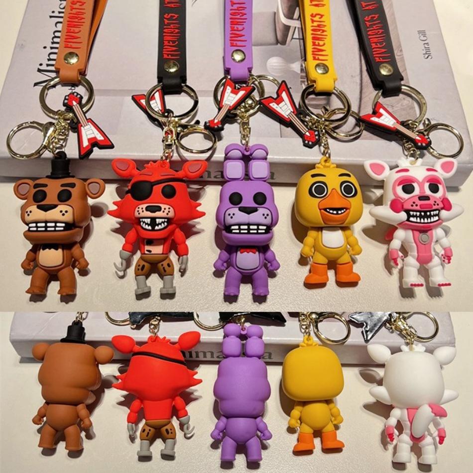 Cartoon-Spiel-Actionfigur FNAF Freddys Fazbear Bär Puppenmodell Spielzeug Fünf Nächte Freddy Schlüsselanhänger für Kinder Geburtstagsgeschenk