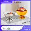 Korean Style Gold Smoothie Bowl - Stainless Steel Dessert, Ice Cream, and Salad Cup