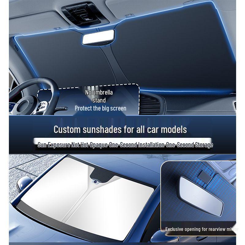 

Deep Blue S7 Car Sunshade: Front Windshield Heat Insulation Cover & Anti-UV Umbrella Curtain. Deep Blue S7 Sunshade