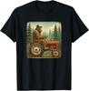 Funny Farmer Design Men Tractor Rancher Farm Dad Distressed T-Shirt
