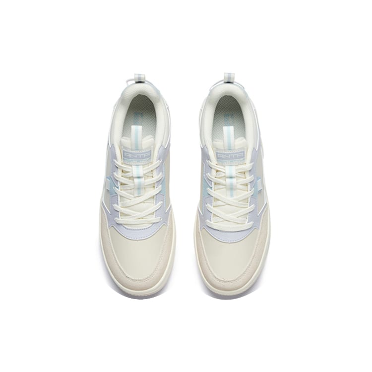 Anta Life Collection Casual Low top Skateboard Shoes Women's White Gray 922228067-2