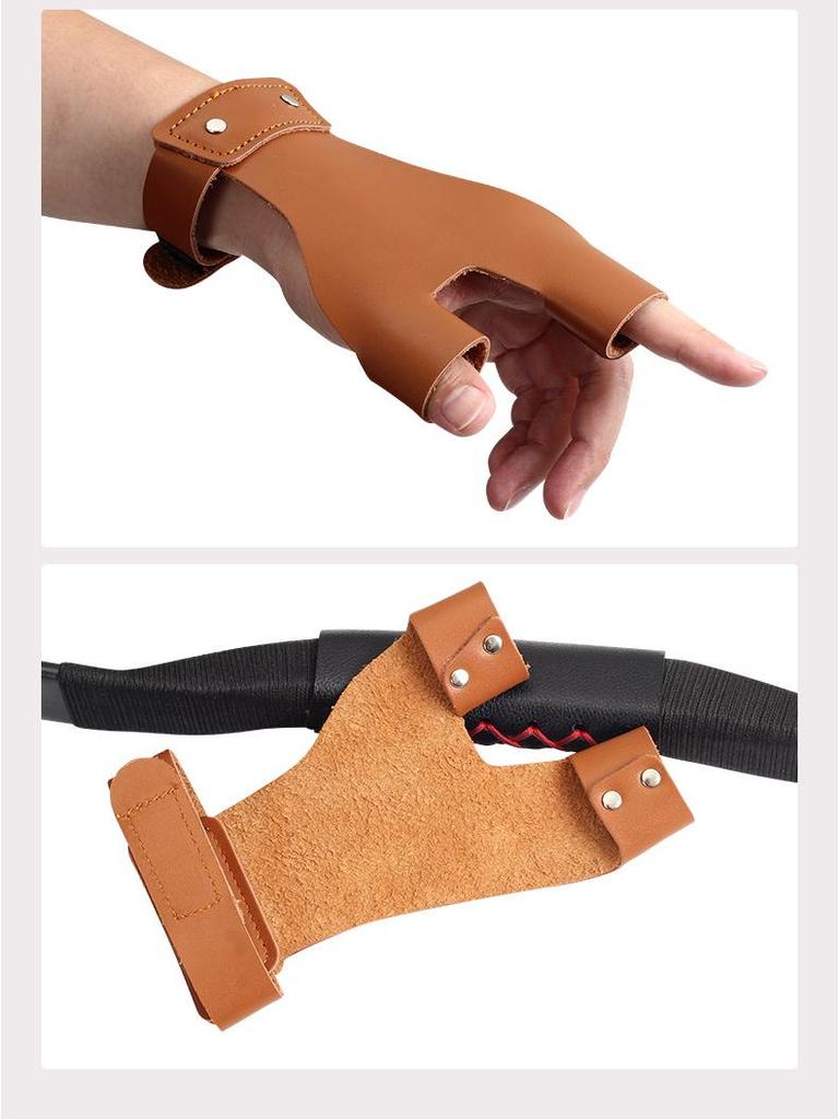Traditional Mongolian Left-Hand Bow Handguard & Protective Glove for Archery