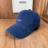 Retro Texture Washed Cotton Soft Top Cap Simple Small Letter Embroidered Baseball Cap Men and Women Daily Shopping Autumn and Winter