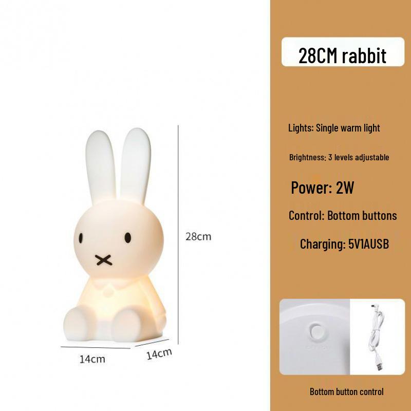 Children's Cartoon Bedside Night Light - Soft, Eye-Friendly Lamp for Baby Girl's Bedroom