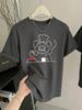 Man And Womens Round Neck Shortsleeve Tshirt New Summer Arrival Letter Print Fashion Casual Versatile Loosefit Top