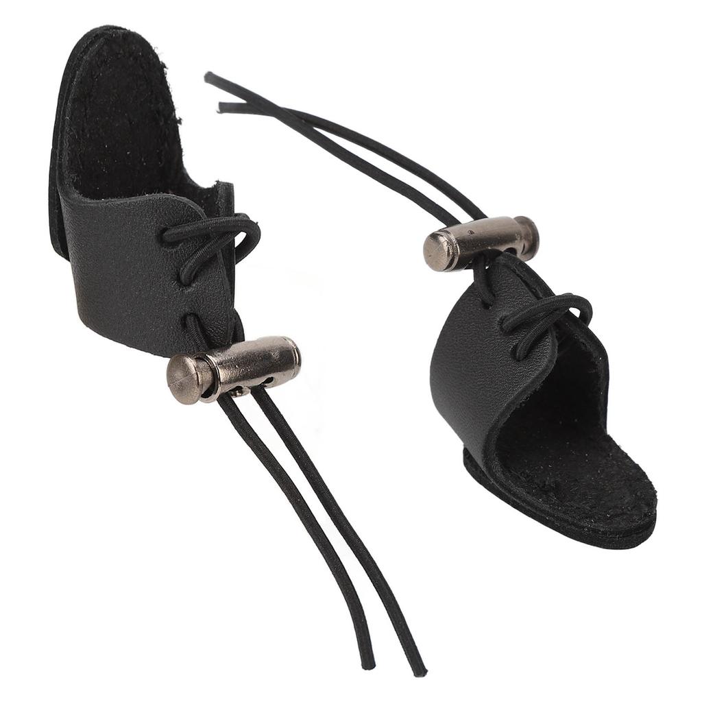 Archery Finger Guard Cowhide Elastic Finger Tab for 20 to 50lb Bow