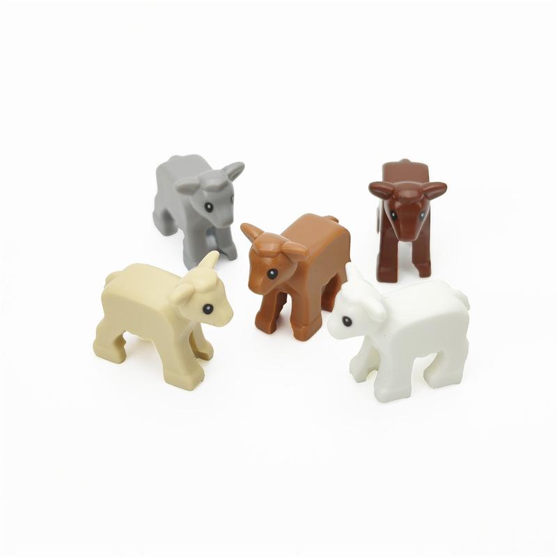 MOC Urban Zoo Model Farm Scene Building Block Accessories Owl Sheep Wolf Pig Flamingo Elephant Camel Children Brick Toy Gift R69