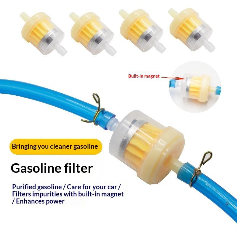 5 PCS Motorcycle Gasoline Fuel Filter with Built-in Magnet High Efficiency for ATV Dirt Bike Scooter Universal Use
