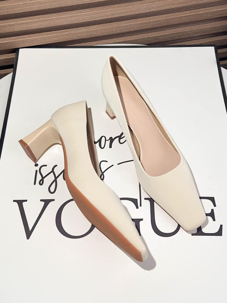 

Темпераментная квадратная головка, высокие каблуки, чувство дизайна, легкий вырез, квадратная пряжка, толстый каблук, одинарная обувь, женская, на одном педале, ленивая, атласная, одинарная обувь 40