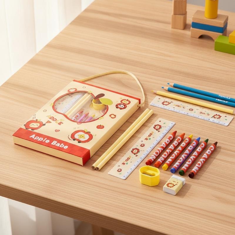 11Pcs Cartoon Stationery Set With Pencils Ruler Eraser Sharpener Perfect For Kids Back To School Gifts Daily Classroom Use
