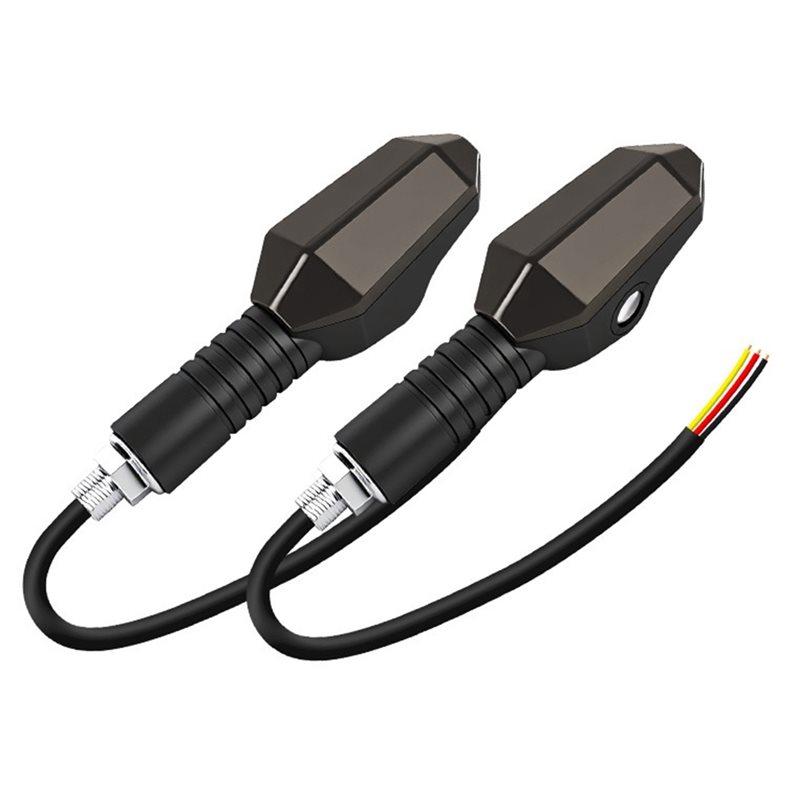 For Car Motorbike LED Turn Signal Projector Lamp 2PCS Waterproof Warning Light Projection