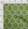 oneOone Cotton Flex Green Fabric African Sewing Material Print Fabric by The Yard 40 Inch