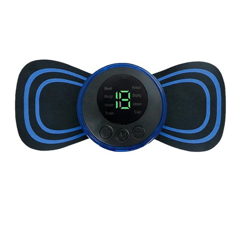 Elektrisches EMS-Nackenmassagegerät Mini Cervical Back Patch Stimulator Massageador Matte Tragbare Gel Pad Aufkleber Slim