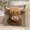 Fronha Bonita com Estampa de Ovelhas: Impressão Plana 2D, Bordado Não Real para Noites Aconchegantes Almofada de Sofá
