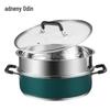 Adneny 304 Stainless Steel 2-Tier 28cm Steamer Pot