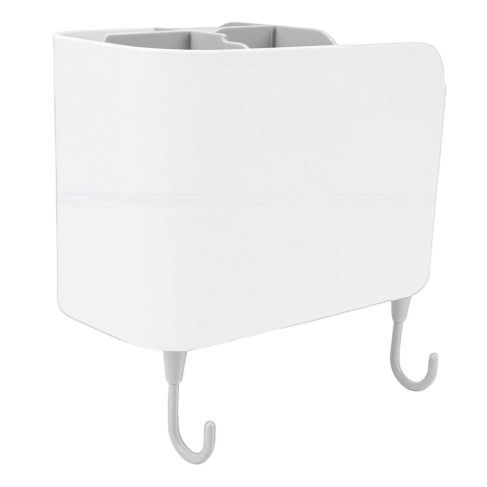 

Multifunctional Cooking Utensil Holder Wall Mounted Organizer Box with Detachable Dividers Hooks for Kitchen Bathroom
