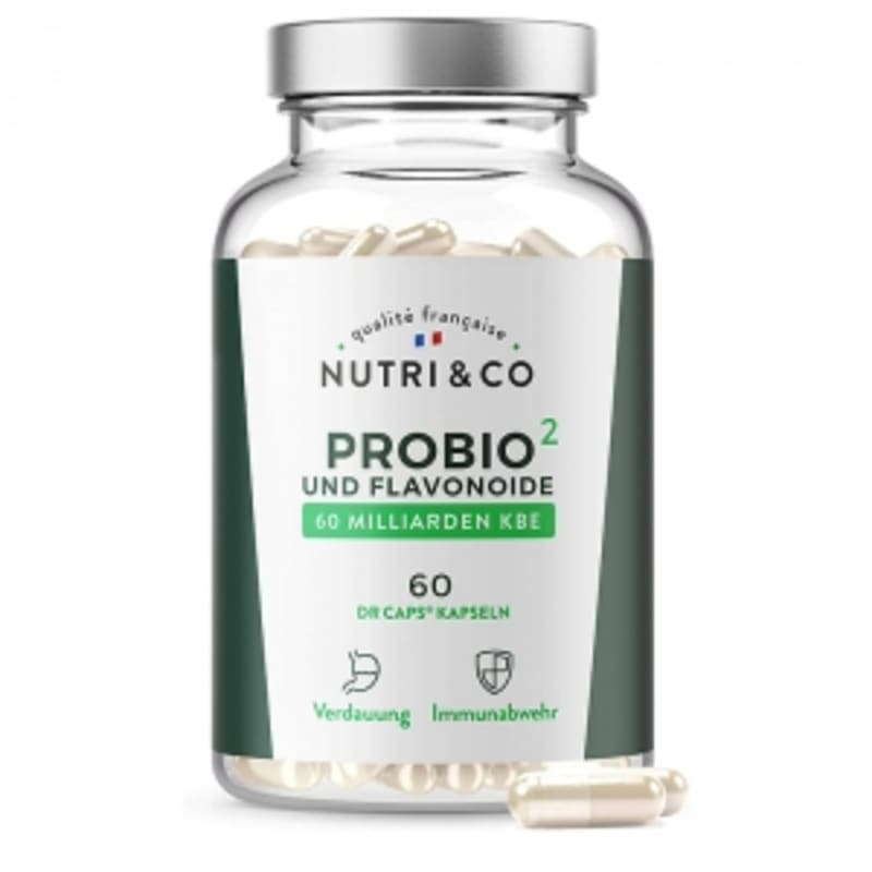 

NUTRI & CO Probiotics & Prebiotics 60 Billion CU, 9 Varieties, 60 Capsules