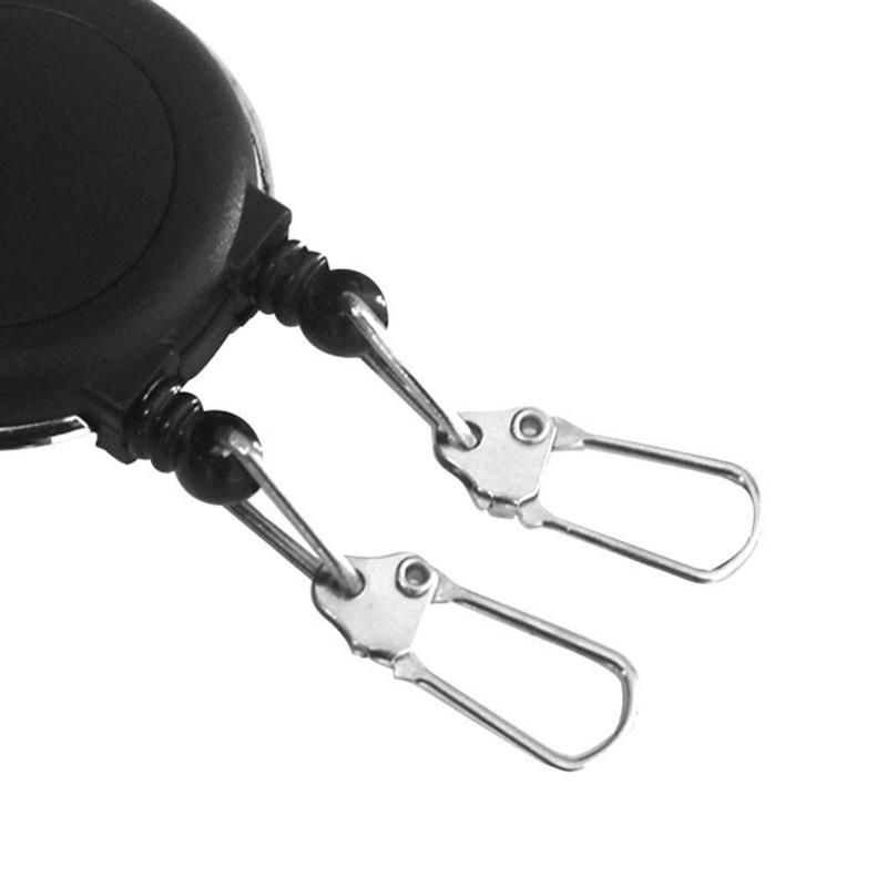 Double Headed Keychain Heavy Duty Retractable Badge Reels-Retractable Keyring with Reel Cord Anti-lost Keys Card-Holder