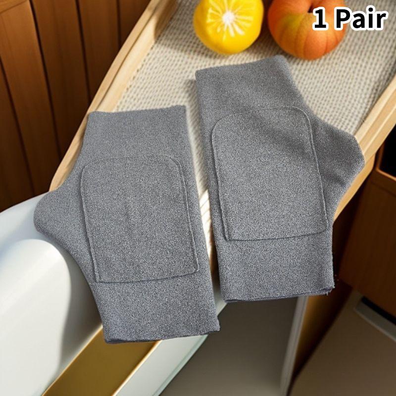 1 Pair Warm Women Fingerless Gloves Soft Solid Color Half Finger Gloves Touch Screen Velvet Mittens Winter Pocket Design