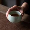 140ml Tianqing Ceramic Tea Cup Vintage Handmade Ru Porcelain Crackle Master Cup