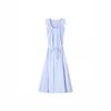 Blue suspender dress children's summer new beautiful bud sleeveless seaside vacation wind beach dress