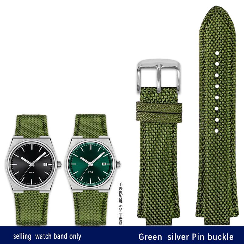 

12 мм Выпуклый рот Нейлоновый ремешок для часов Для серии Tissot PRX ремешок супер игрок T137.407/410 Нейлон мужской Наручный ремешок Браслет 12mm
