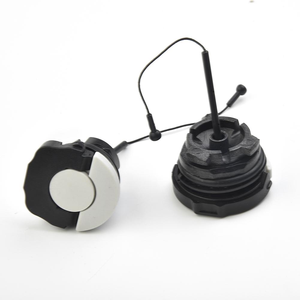 Tank Oil Cap 2pcs/Set Fuel+Oil Cap Kit Replacement Black&White