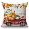 Autumn Pumpkin Harvest Watercolor Home Decorative Pillow Case Cotton Linen Thanksgiving Celebration Sofa Cushion Cover 45X45Cm