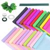 Crepe Paper Flower DIY Crepe Paper Roll Flower Kit with Floral Wire and Tape for Holiday Party 20 M X 25 Cm Kit, Stems, Leaves, Birthday,