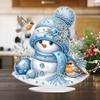 Christmas Snowman Diamond Painting Desktop Ornaments Kit Cute Diamond Painting Desktop Decorations For Home Office Desktop Decor