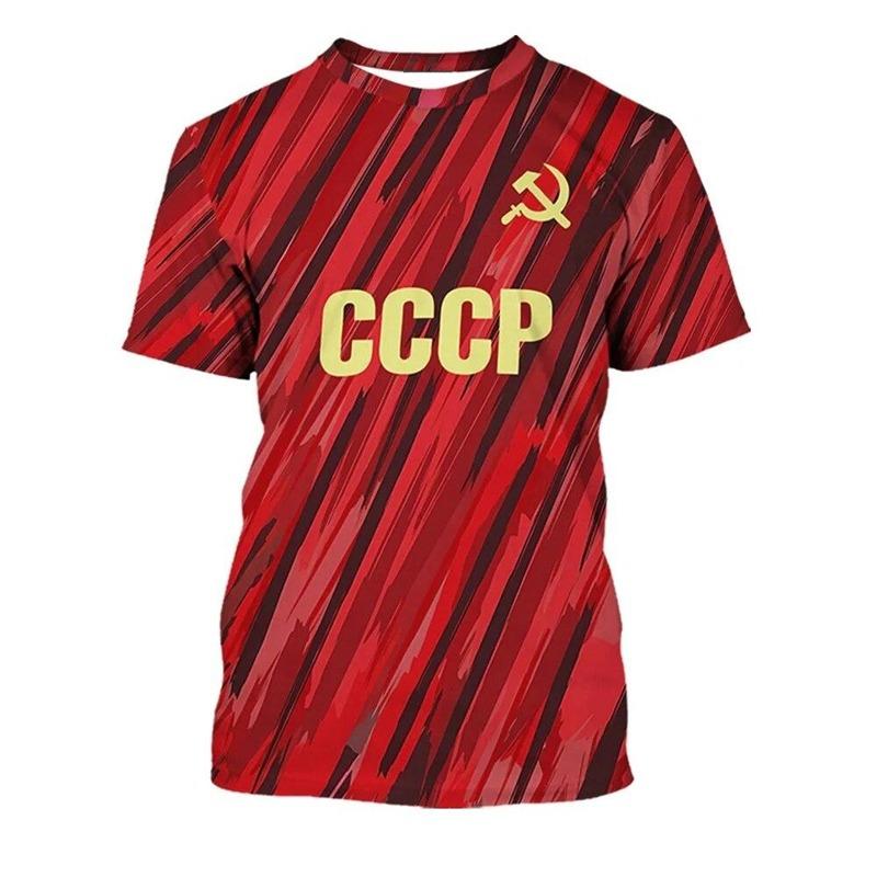 CCCP- Soviet 3D Print Sport Quick-dry Breathable Men Women T-shirt Casual Retro Trend Fashion Adult Kid Short-sleeve Clothes Top