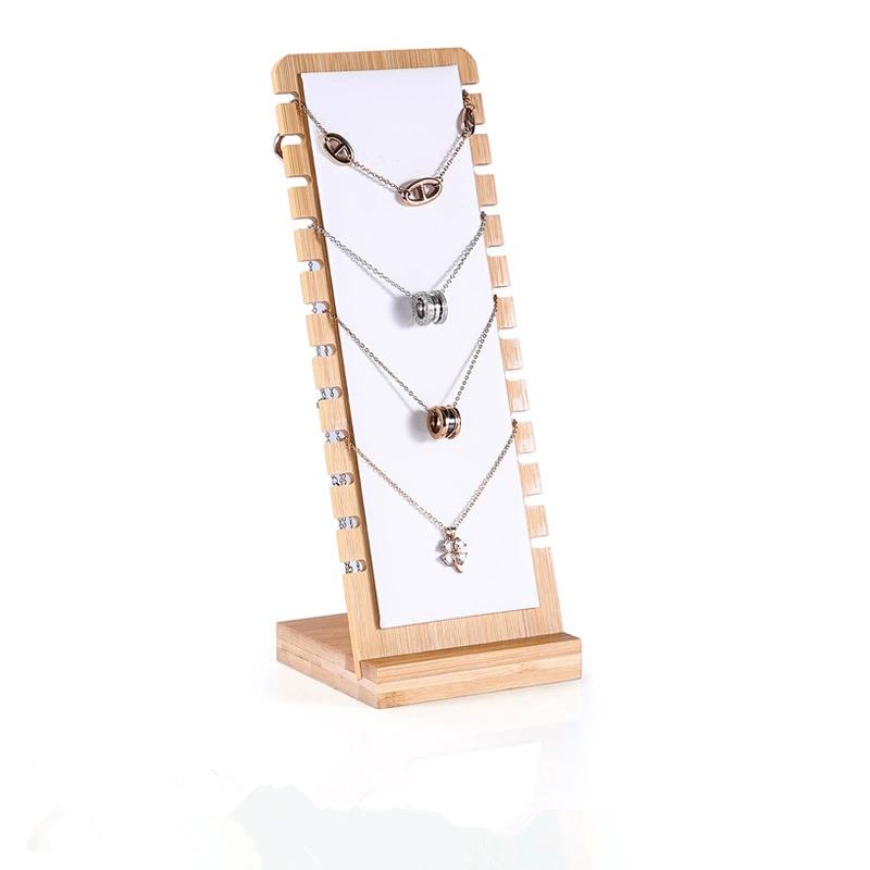 Bamboo And Wood Necklace Display Frame Pendant Jewelry Storage Display Frame Jewelry Necklace Pendant Display Shooting Props
