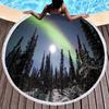 Northern Lights Printed Round Beach Towel,Polyester Sand Resistant Beach Towels,Soft Absorbent Quick Dry Pool Towel Picnic Mat