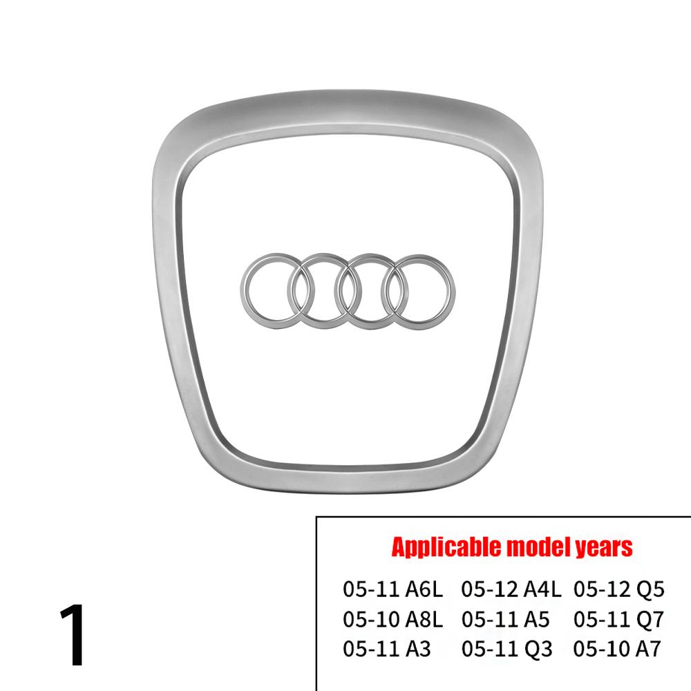 Car Steering Wheel Center Emblem Logo Stickers Trim Frame Decor Ring Cover For AUDI A3 A4 A5 A6L A4L A8 Q5 Q3 Q7 Q8 Accessories