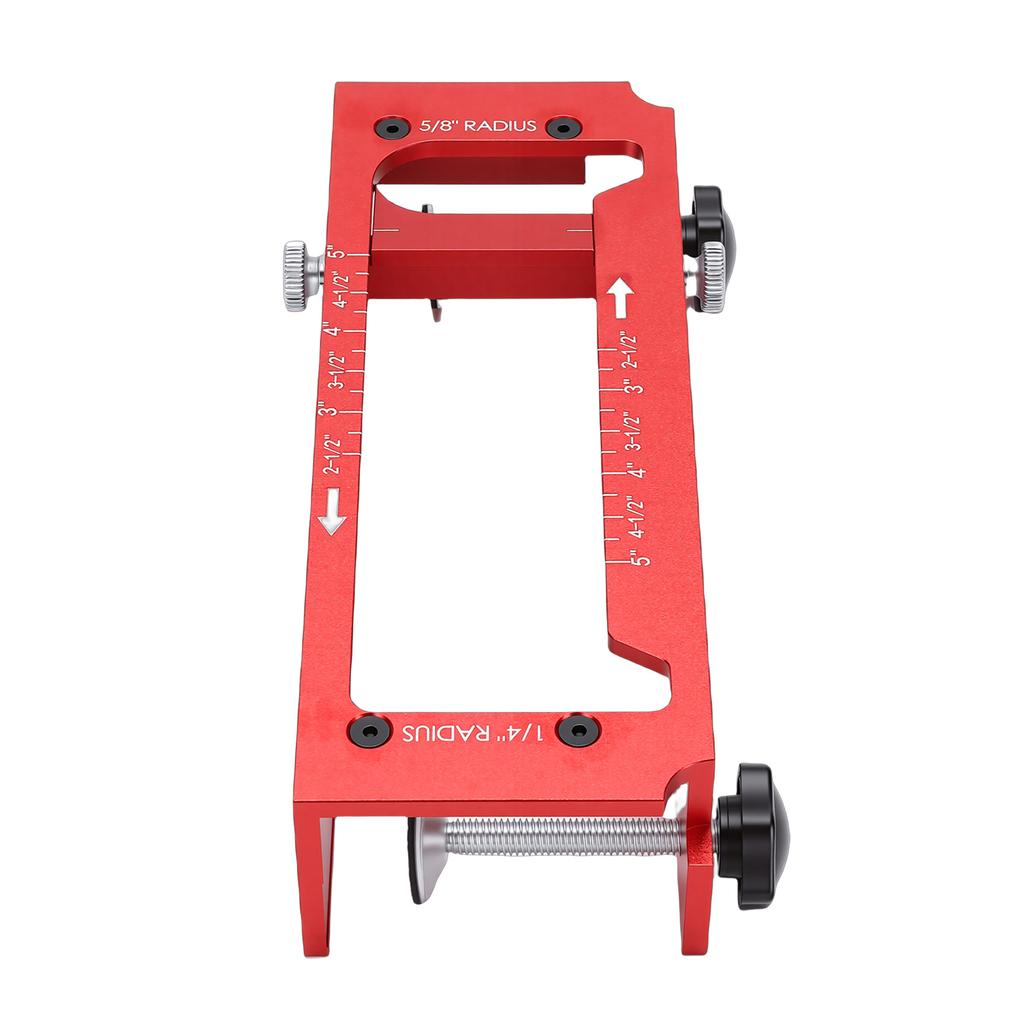 Door Hinge Jig, Aluminum Alloy Door Hinge Template Kit for Router, Adjustable Mortise Jig Fits Door Hinges From 2.5 To