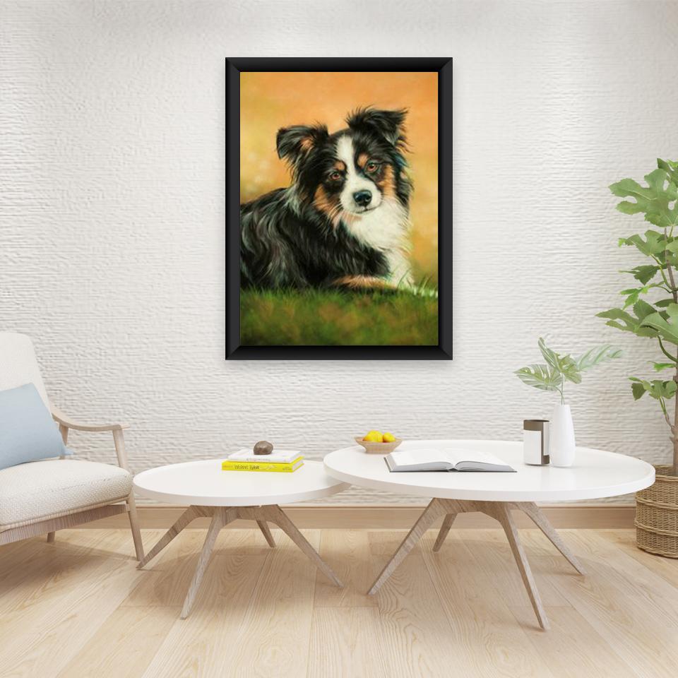 DIY 5D Diamond Painting Cross Stitch Full Round Drill Dog Animal Art Mosaic Kits Diamond Embroidery Home Decoration Gift