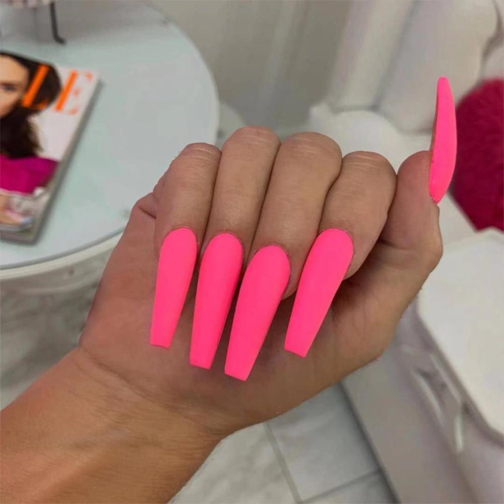 24pcs/Box Artificial Full Cover Manicure Tool Wearable Nail Tips Fake Nails Ballerina False Nails