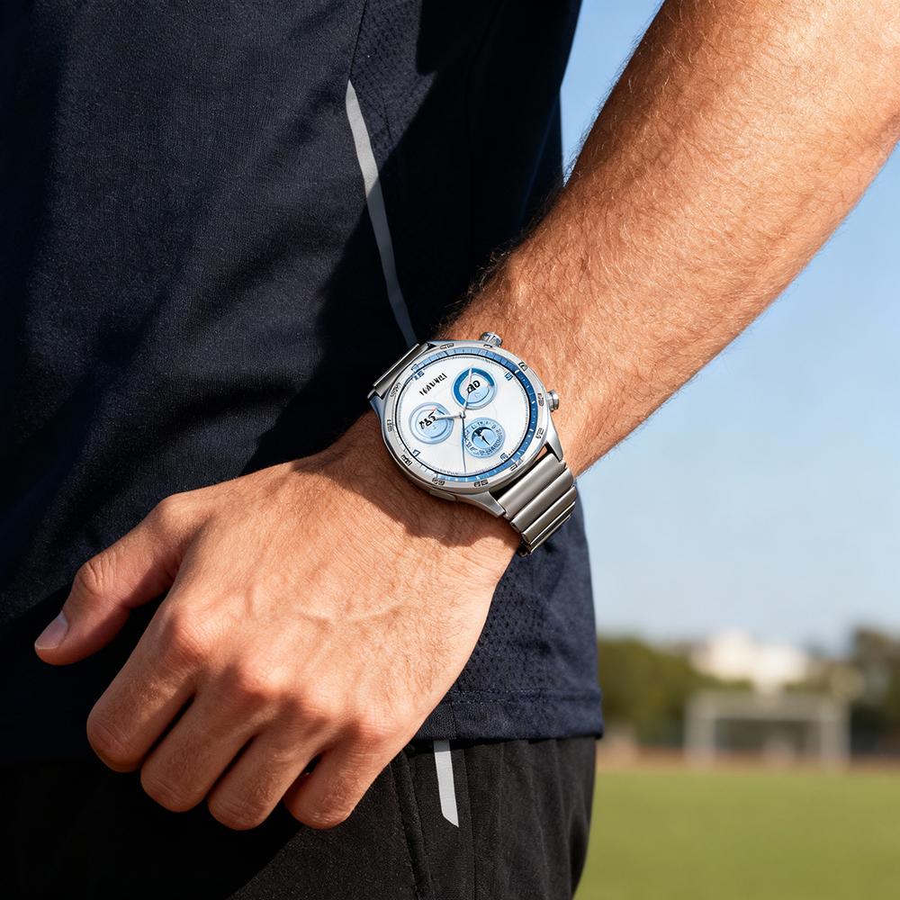 22mm Titanium Metal Band for Huawei Watch GT6Pro GT6 GT5/4 46mm Ultimate Luxury Rubber Strap For Amazfit Watch Balance Active 2