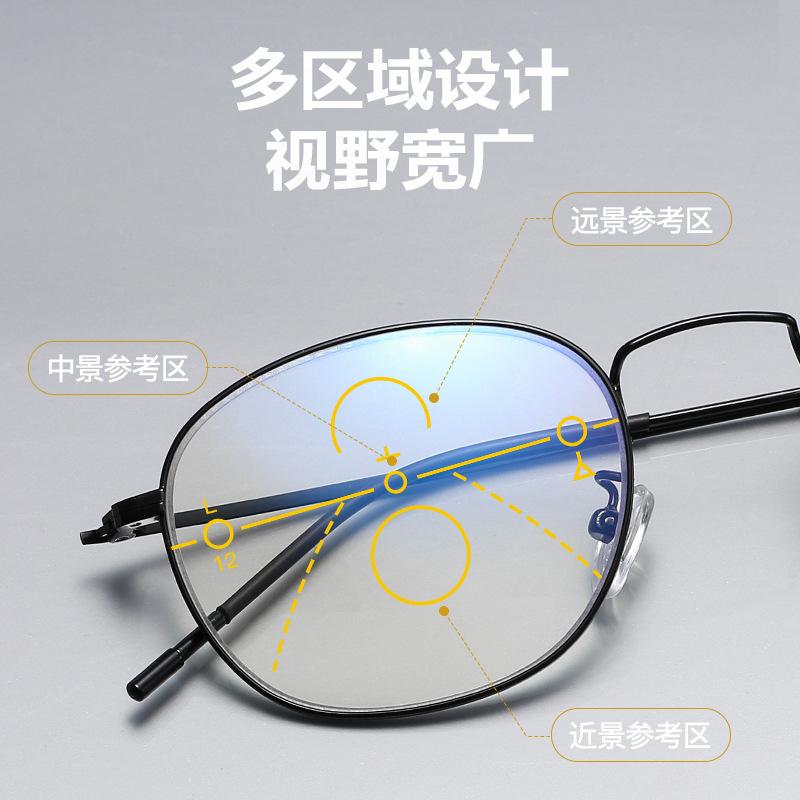 High-end reading glasses for the elderly, multi-focus bifocal reading glasses, anti-blue light reading glasses, new model reading glasses