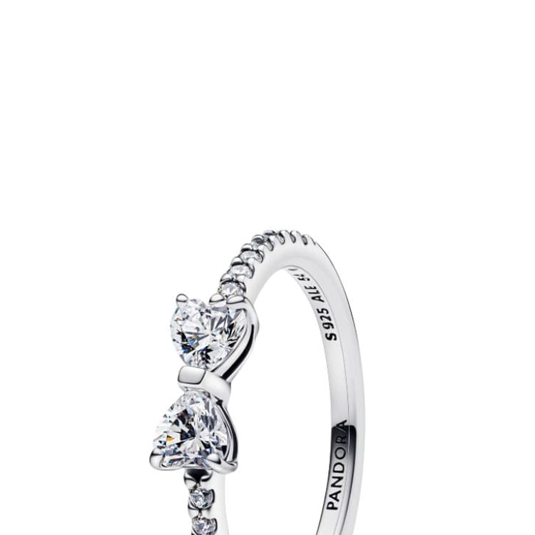 Pandora 925 Sterling Silver Synthetic Cubic Zirconia Rings Women's Silver 193510C02