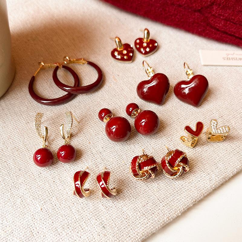 Vintage Luxe Anke La Red 925 Silver Earrings Zircon Studs Minimalist Elegant Fashion Jewelry For Women