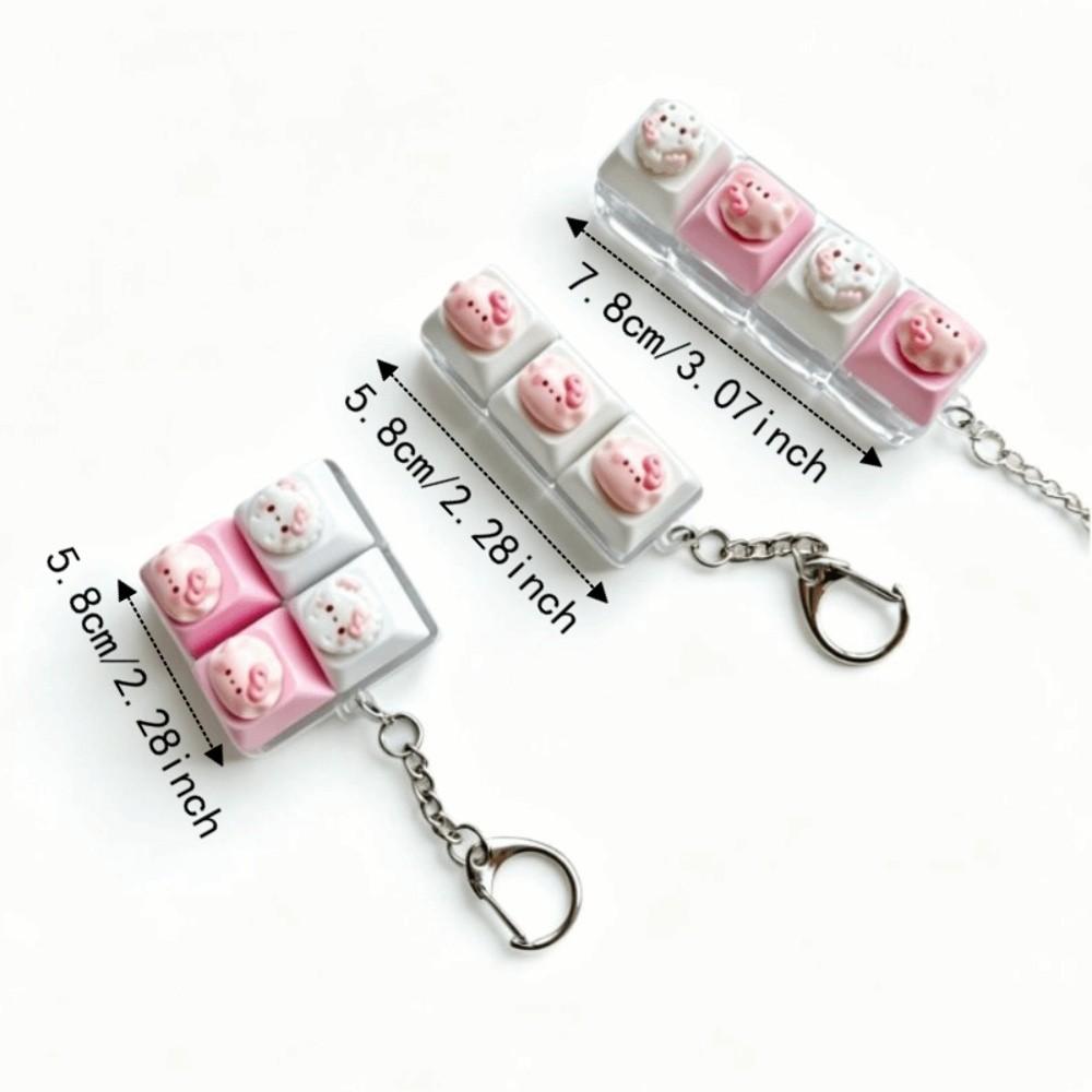 Mini Size Mechanical Keycap Fidget Toy Kawaii Cat Shape Fidget Button Toy Bag Charm