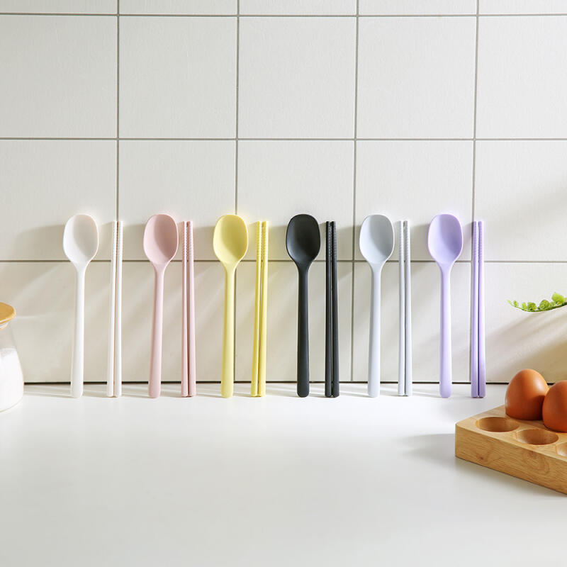 Easysilly Sweet Square Silicone Dessert Spoon Set black